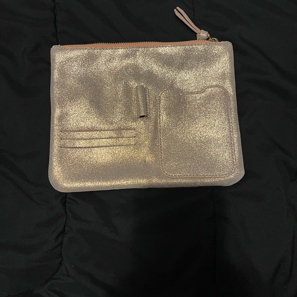 Anthropologie Metallic Rose Gold Clutch - Picture 7 of 7